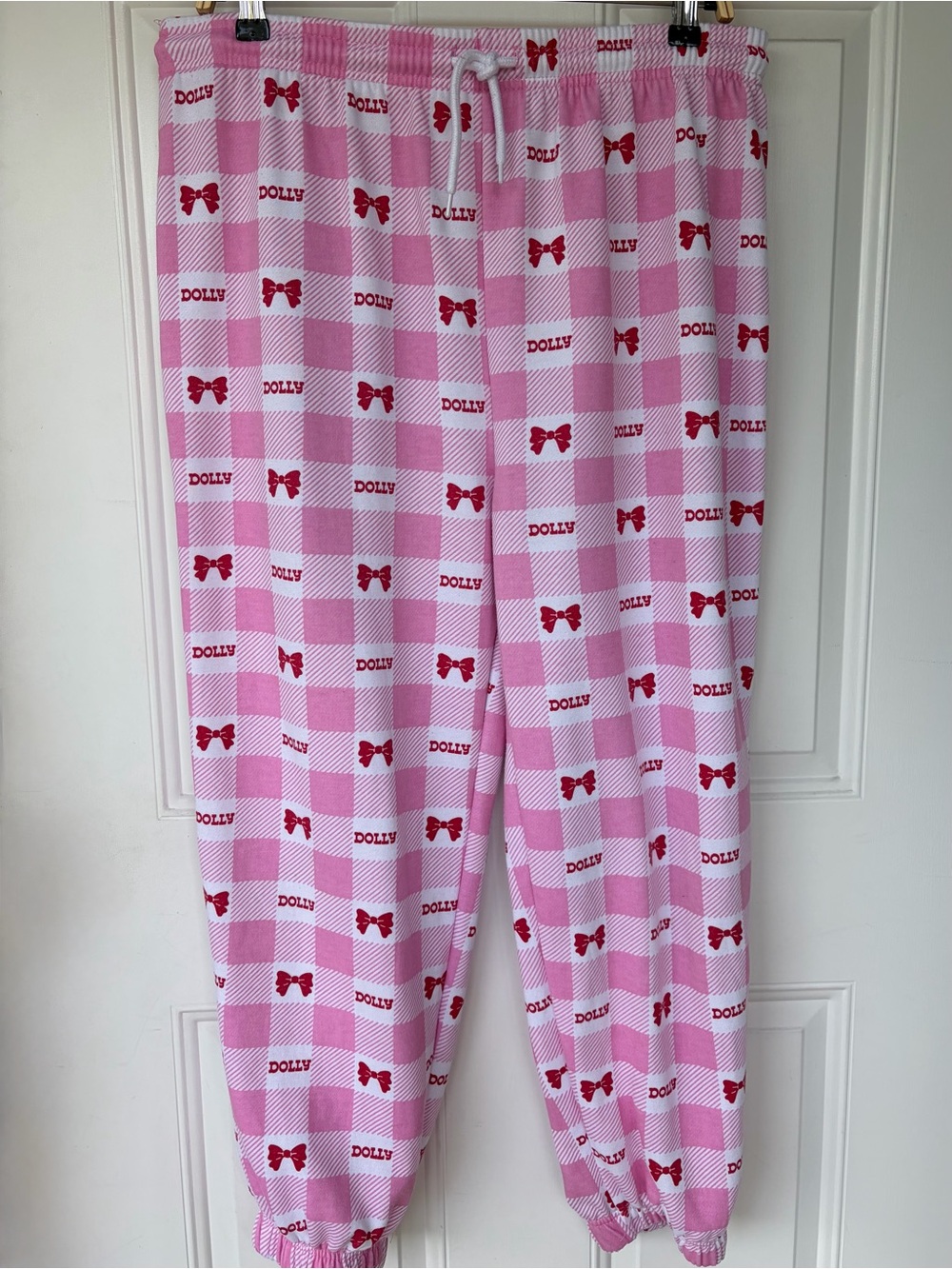 •Dolly Parton• Pink/Red Bow Pattern Pajama/Lounge Bottoms - Size XXL